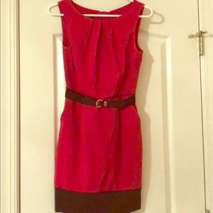 BCX Red Dress with Black Belt